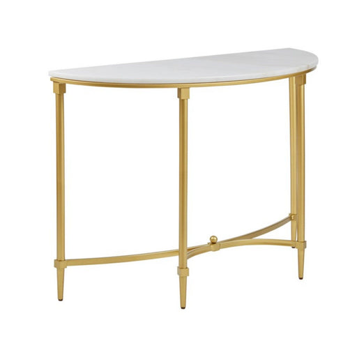 Bordeaux - Console Table - White / Gold - R&R Furniture Gallery (Fountain Valley, CA)