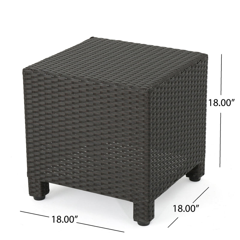 Noble House minimalist accent side table with a sleek design, featuring a smooth surface and modern style for living room decor.