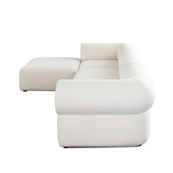 Zia 2PC Modular Sofa in Light Camel Performance Velvet Fabric