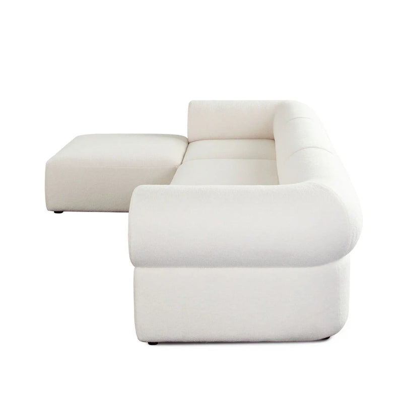 Zia 2PC Modular Sofa in Light Camel Performance Velvet Fabric