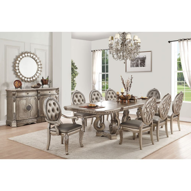 Northville - 30" Dining Table - Antique Silver - R&R Furniture Gallery (Fountain Valley, CA)
