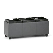 Avalon - Upholstered Storage Ottoman - R&R Furniture Gallery (Fountain Valley, CA)