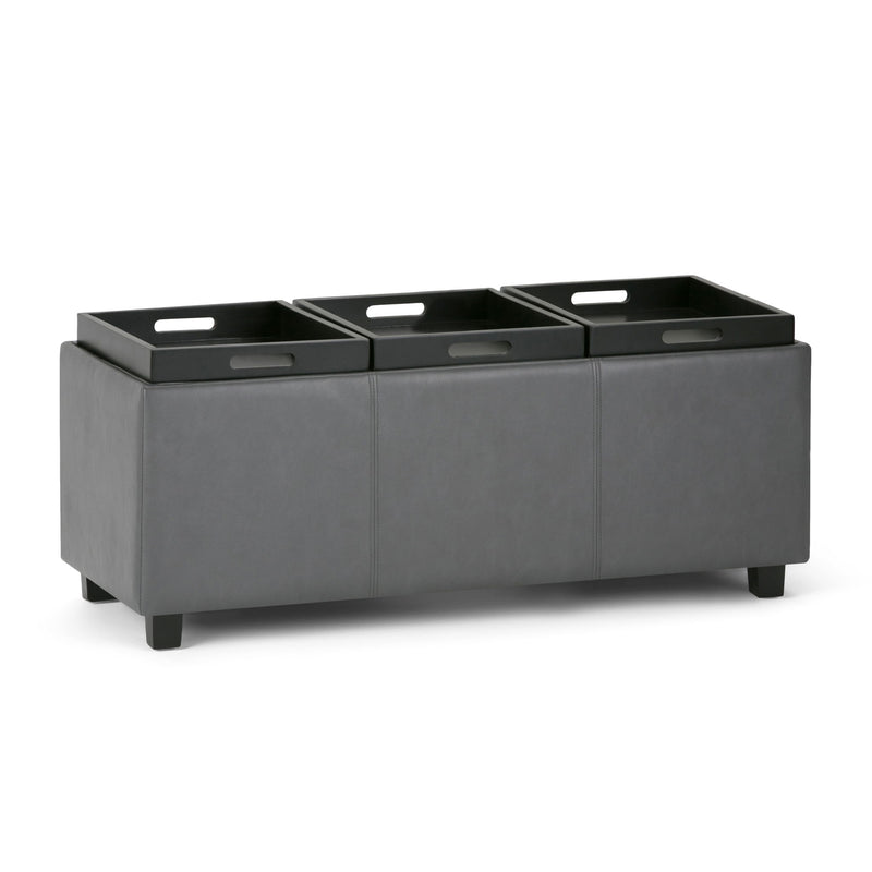 Avalon - Upholstered Storage Ottoman - R&R Furniture Gallery (Fountain Valley, CA)
