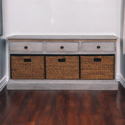 Basket Storage Cabinet - Gray Ash - R&R Furniture Gallery (Fountain Valley, CA)