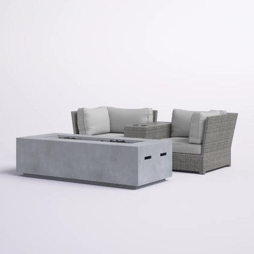 Outdoor Elegance Conversation Set With Fire Pit - R&R Furniture Gallery (Fountain Valley, CA)