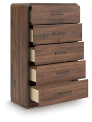 Fortlorn - Five Drawer Chest - Walnut Brown - R&R Furniture Gallery (Fountain Valley, CA)