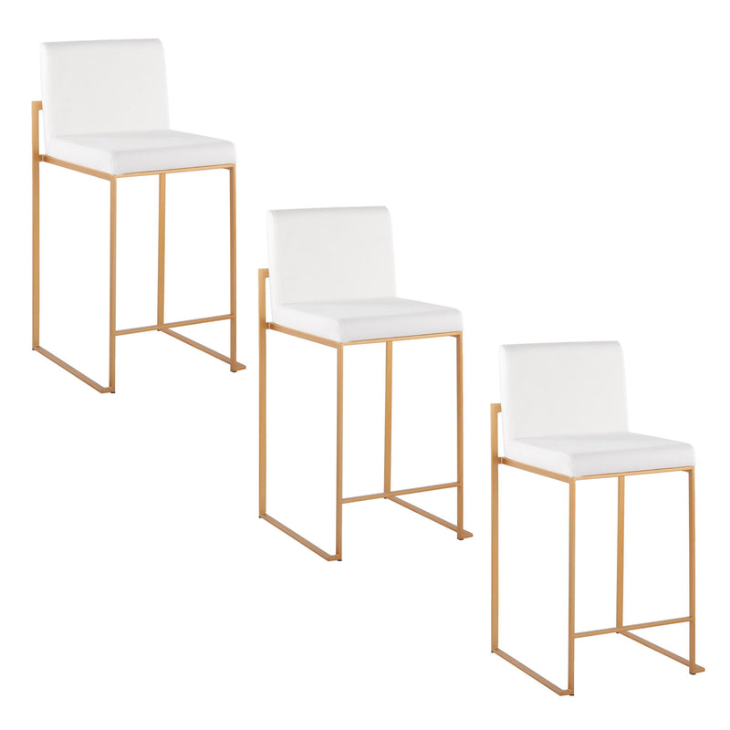 Lumi Source Fuji contemporary high back stylish counter stool with sleek design and modern finish, perfect for kitchen or bar area.