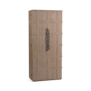 Classic Home Corin tall accent cabinet with wooden finish and multiple storage compartments, ideal for stylish home organization.