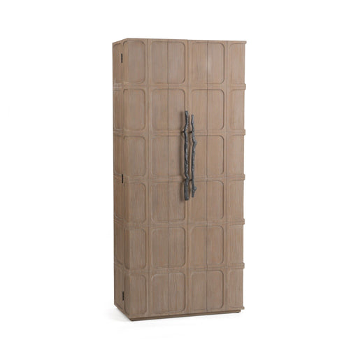 Classic Home Corin tall accent cabinet with wooden finish and multiple storage compartments, ideal for stylish home organization.