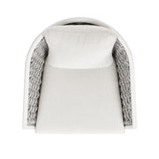 Rowan - Rope Barrel Back Patio Accent Arm Chair (Set of 2) - Optic White - R&R Furniture Gallery (Fountain Valley, CA)