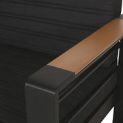 Giovanna - 3 Seater Sofa With Aluminum Frame And Water Repellence Cushions - Black - R&R Furniture Gallery (Fountain Valley, CA)