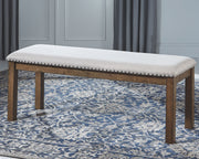 Moriville - Upholstered Bench - Beige - R&R Furniture Gallery (Fountain Valley, CA)