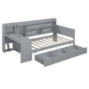 Daybed With 3 Drawers USB Ports And Desk - R&R Furniture Gallery (Fountain Valley, CA)