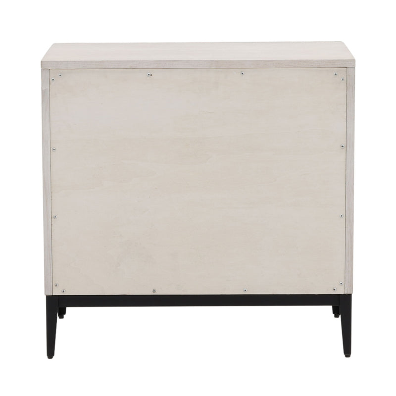 Silvia - Nightstand - Light Gray And Black