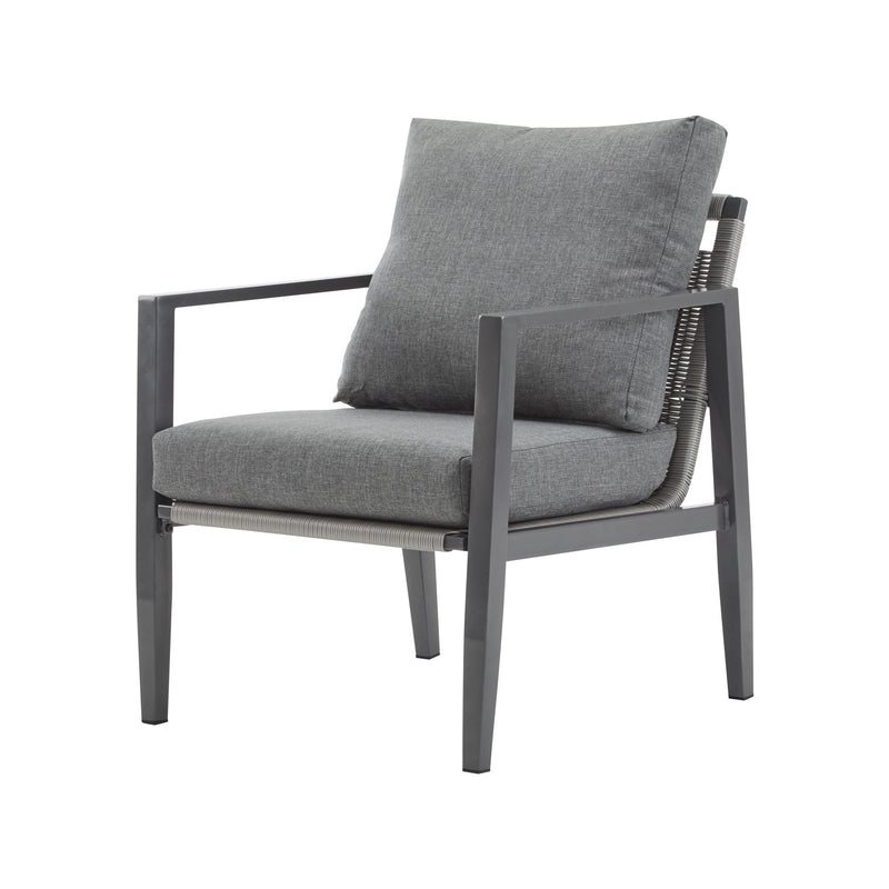 Modern Lounge Chair With Rope Accents And Cushions - R&R Furniture Gallery (Fountain Valley, CA)