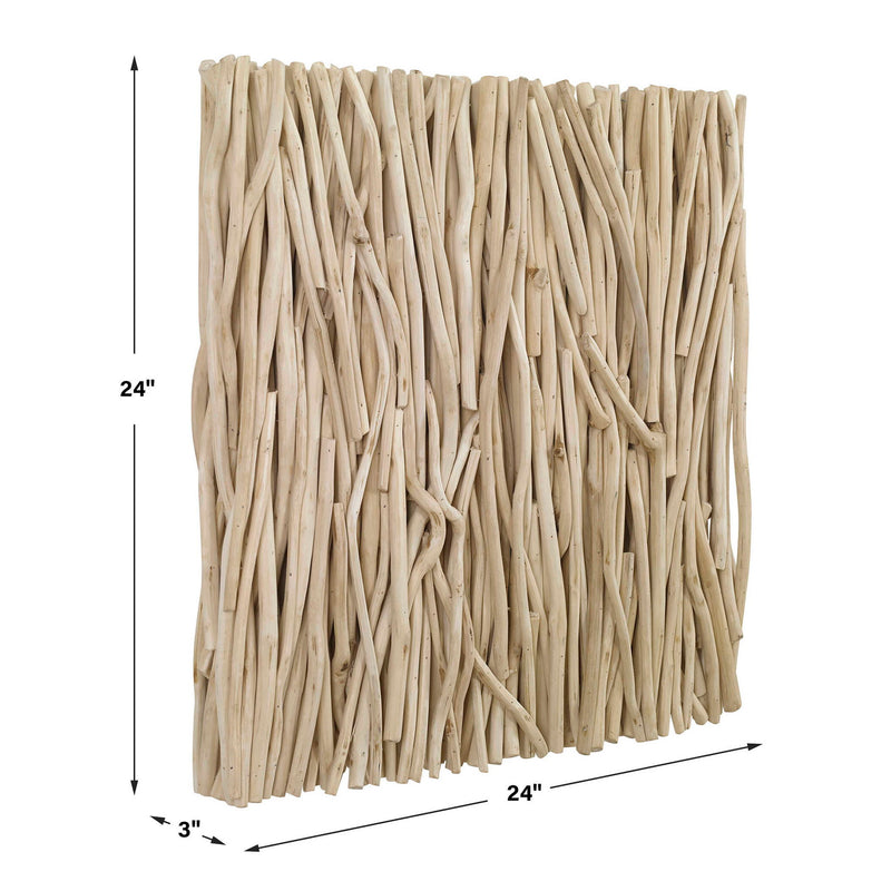 Gathered Teak - Square Wood Wall Decor