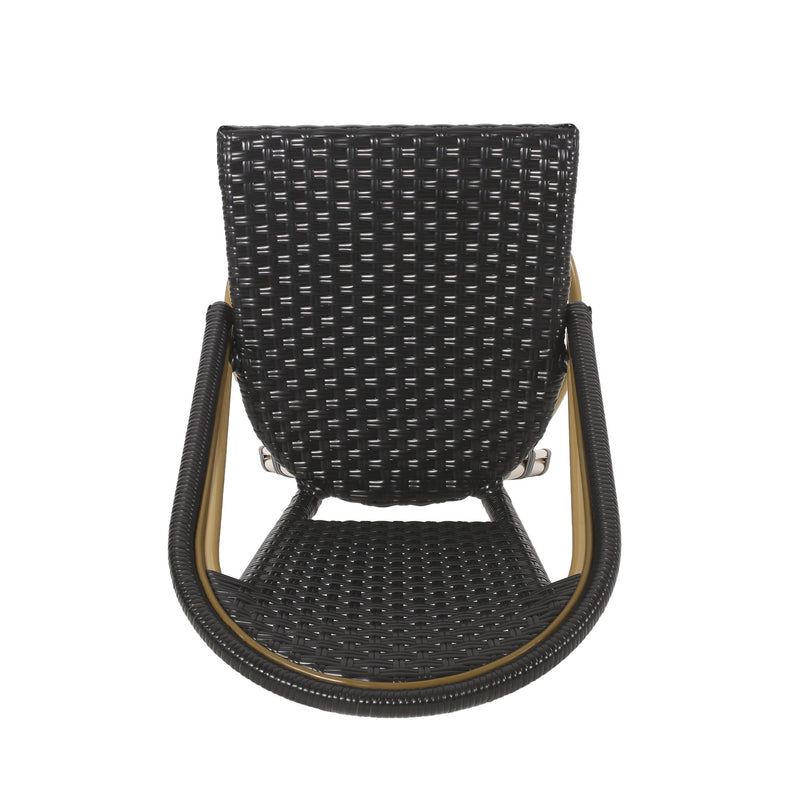 Outdoor Rattan And Aluminum French Barstools (Set of 2) - R&R Furniture Gallery (Fountain Valley, CA)