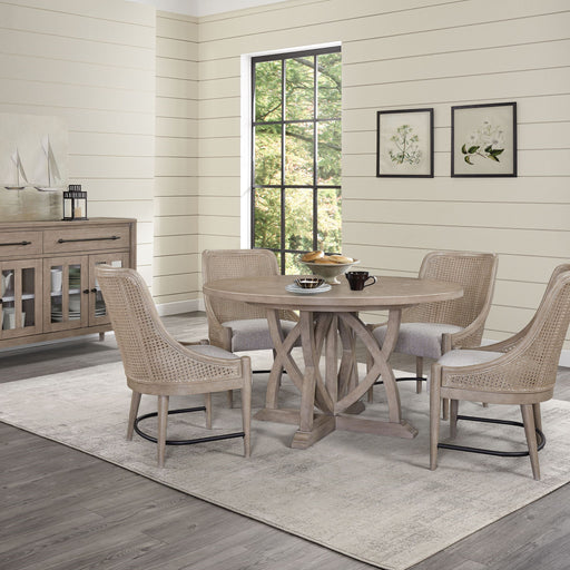 Cane Backed Host Chair Colored (Set of 2) - Sand - R&R Furniture Gallery (Fountain Valley, CA)