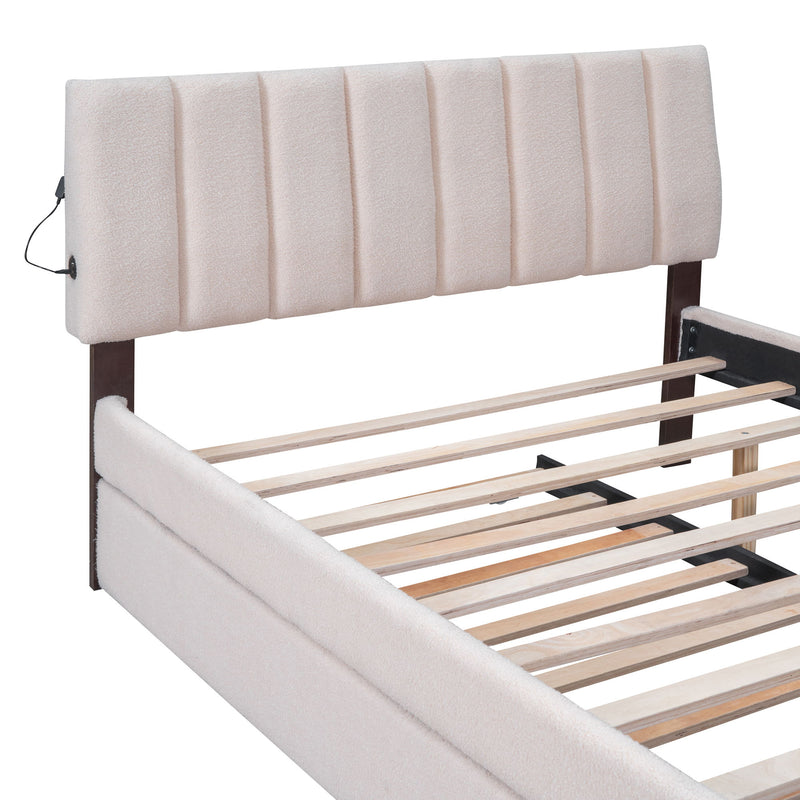 Upholstered Platform Bed With Trundle - R&R Furniture Gallery (Fountain Valley, CA)