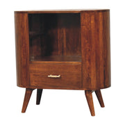 Cortez - T Bar Open Slot Cabinet - Dark Brown - R&R Furniture Gallery (Fountain Valley, CA)