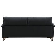 Eilene - Loveseat - Black Top Grain Leather - R&R Furniture Gallery (Fountain Valley, CA)