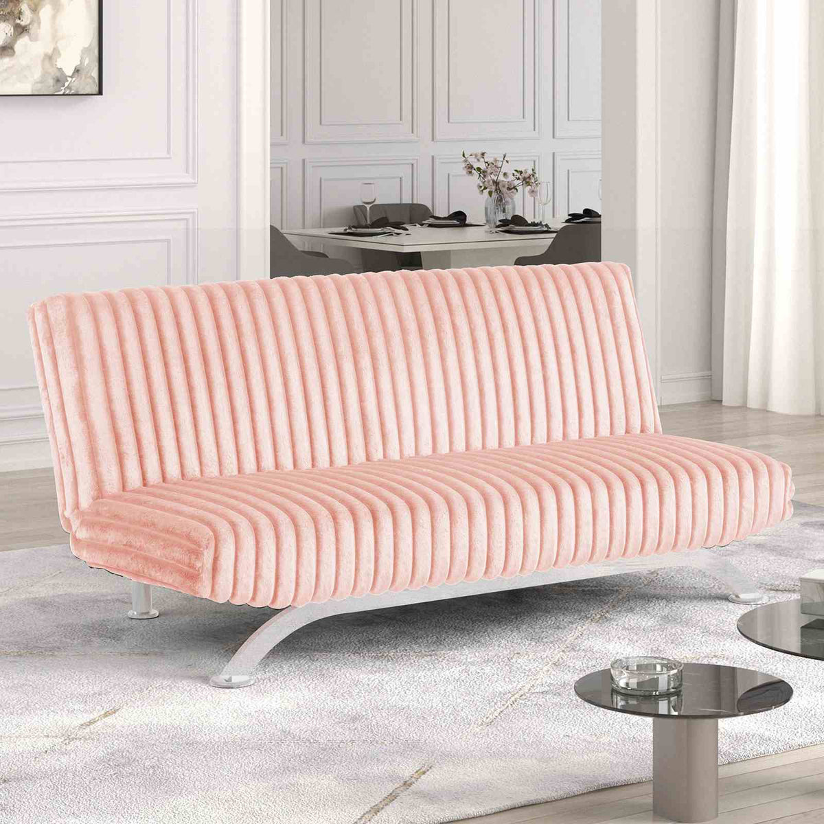 Villeneuve - Futon Sofa Bed, Pink