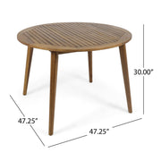 Noble House Stamford outdoor dining table with modern design, featuring a sleek rectangular surface and sturdy legs.