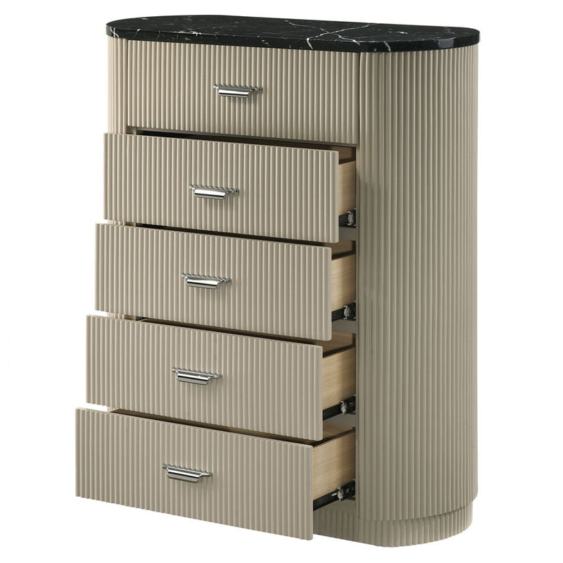 Travonte - Chest - Gray / Beige - R&R Furniture Gallery (Fountain Valley, CA)