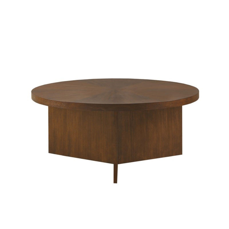 Round Coffee Table With Solid Veneer Top - R&R Furniture Gallery (Fountain Valley, CA)