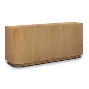 Natural ash Moora 4-door sideboard by TOV Furniture with sleek design and ample storage space.