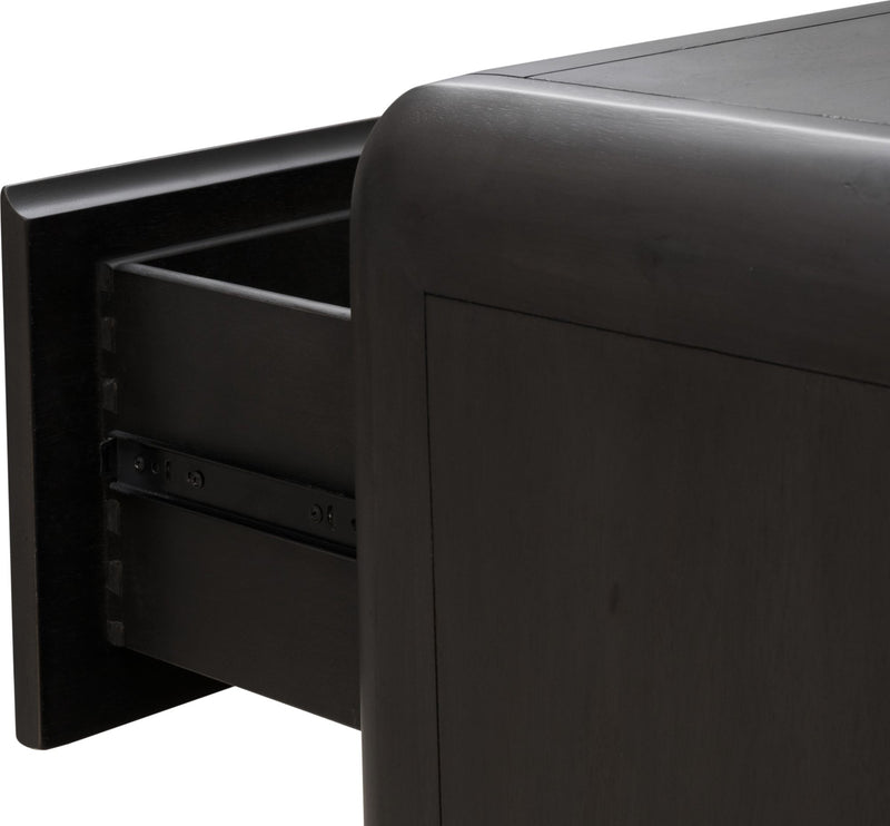 Xolani Two Drawer Acacia Wood Nightstand in Jaguar