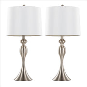 Pair of Lumi Source Ashland contemporary table lamps with sleek designs, featuring neutral-colored shades and modern bases.