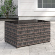 Stylish LSI Patio Furniture coffee table with modern wooden design and metal frame, perfect for living room or patio.