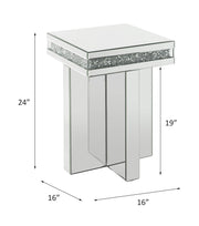 Noralie - 24"H End Table - Mirrored & Faux Diamonds - R&R Furniture Gallery (Fountain Valley, CA)