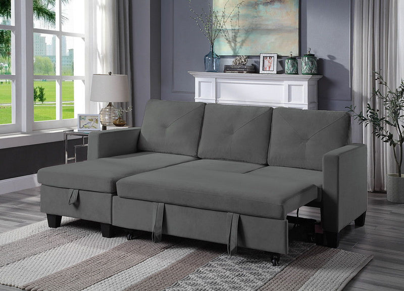 Nova - Reversible Sleeper Sectional Sofa With Storage Chaise - R&R Furniture Gallery (Fountain Valley, CA)