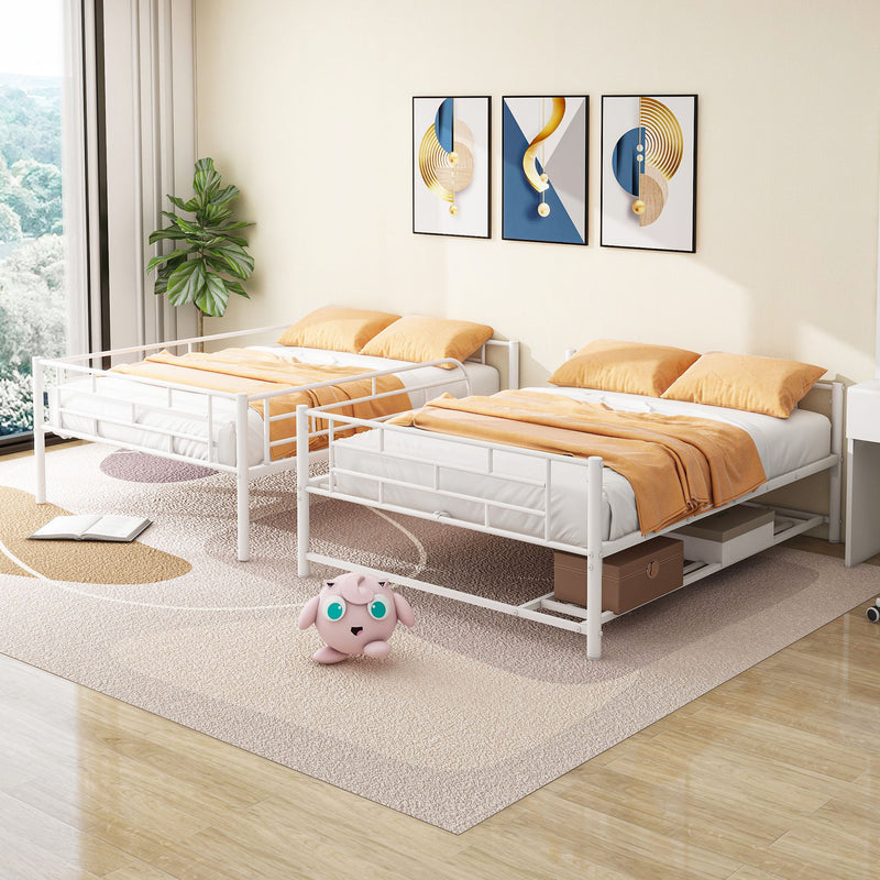 Metal Bunk Bed With Shelf And Guardrails - R&R Furniture Gallery (Fountain Valley, CA)