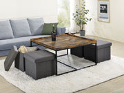 Vinny - Wood Grain Coffee Table Set With Raised Edges - R&R Furniture Gallery (Fountain Valley, CA)