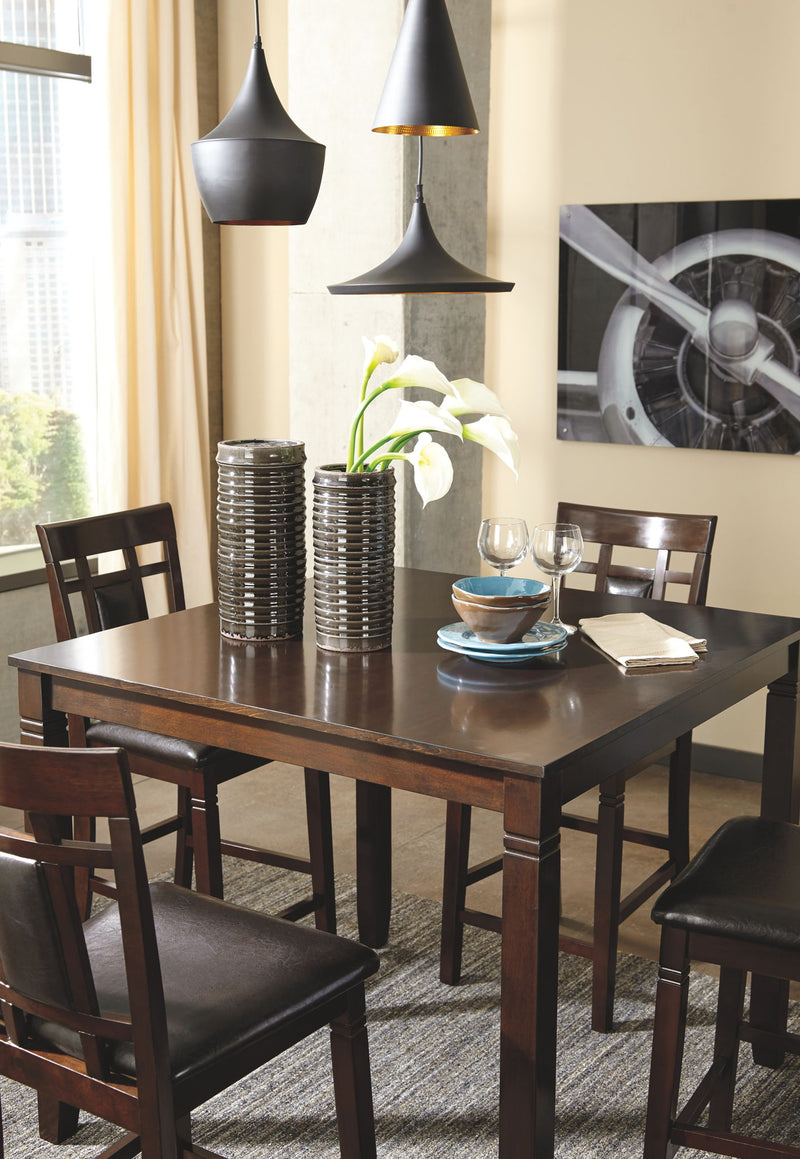 Bennox - DRM Counter Table Set (Set of 5) - Brown - R&R Furniture Gallery (Fountain Valley, CA)