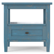 Handcrafted Warm Shaker coffee table by Simpli-Home featuring a wooden finish and sturdy design.