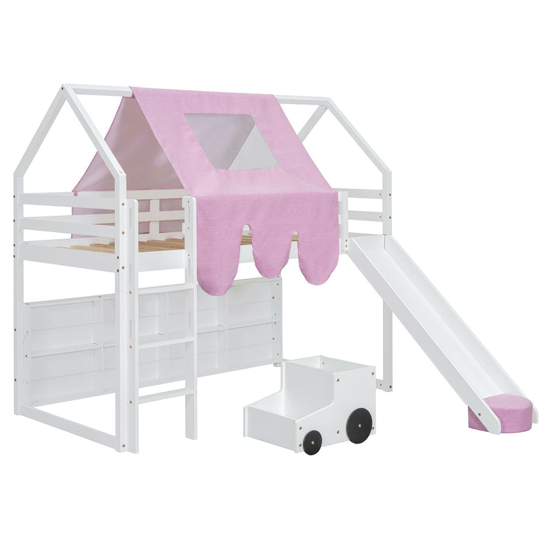Loft Bed With House Shaped Frame And Tent - R&R Furniture Gallery (Fountain Valley, CA)
