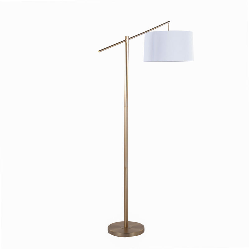 Lumi Source Casper contemporary floor lamp with sleek design, adjustable arm, and modern metal finish in a stylish living space.