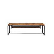 Jurgen - TV Stand - Oak & Black Metal - R&R Furniture Gallery (Fountain Valley, CA)