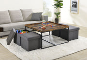 Vinny - Wood Grain Coffee Table Set With Raised Edges - R&R Furniture Gallery (Fountain Valley, CA)