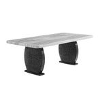 Dining Table With Upholstered Legs - Black