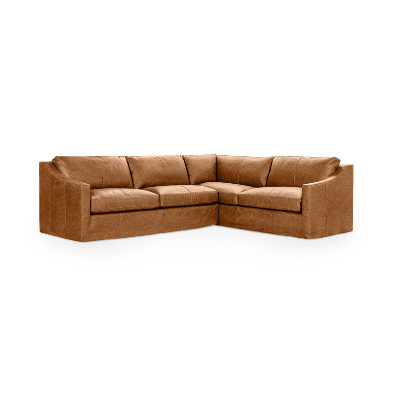 Upholstered Kipton Corner Sectional by Classic Home, showcasing plush fabric, L-shaped design, and modern stationary sectional style.