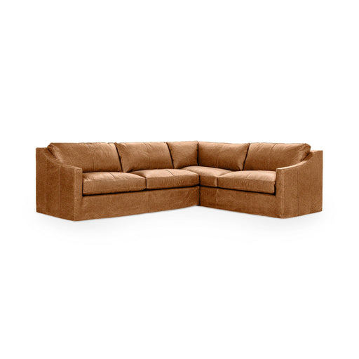 Upholstered Kipton Corner Sectional by Classic Home, showcasing plush fabric, L-shaped design, and modern stationary sectional style.