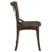 Kaelyn - Side Chair (Set of 2) - Dark Oak & Black Metal - R&R Furniture Gallery (Fountain Valley, CA)