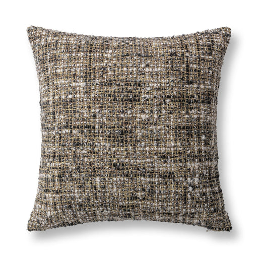 Black and ivory Villa Classics Porter 22x22 inch accent pillow by Classic Home with elegant design and plush fabric.