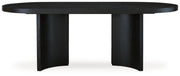 Rowanbeck - Oval Dining Room Table - Black - R&R Furniture Gallery (Fountain Valley, CA)