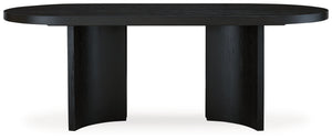 Rowanbeck - Oval Dining Room Table - Black - R&R Furniture Gallery (Fountain Valley, CA)